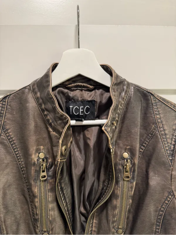 TCEC Faux Leather Moto Jacket - Image 2