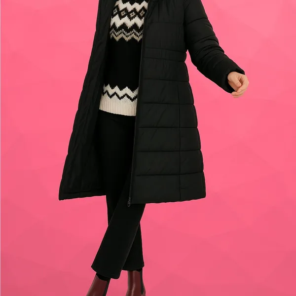 🆕 🌹🧥$495 Barbour Franchesca Winter Black Parka Jacket Puffer Coat UK 12 | US 8 - Image 5