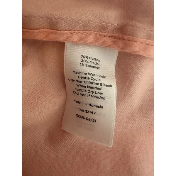 Talbots Utility Safari Jacket Size XL‎ Snap Zip Front Pockets Peach Pink Casual - Image 4