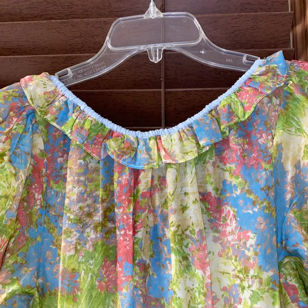 NWT $495 LoveShackFancy Pastel Fields Safiya Scoop Neck Mini Puff Sleeve Dress M - Image 13