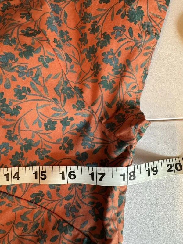 Madewell Amari Twist Top Floral Sunset Haze Cotton Poplin Retro Cottagecore 10 - Image 8