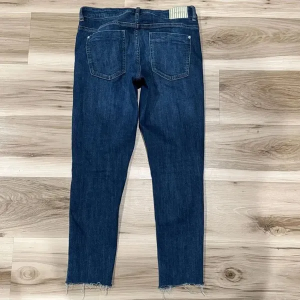 Zara Dark Blue Raw Hem Skinny Jeans Women’s 6 - Image 4