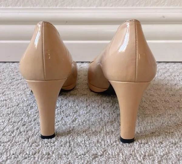COPY - Stuart Weitzman Nude Round Toe Pumps - Image 4