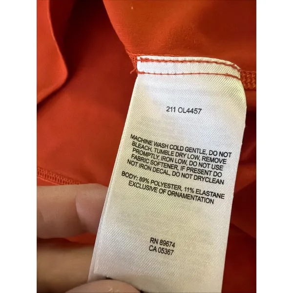 Mountain Hardwear Women's Orange Performance Hoodie Running Hiking Sz M Shirt - Image 9