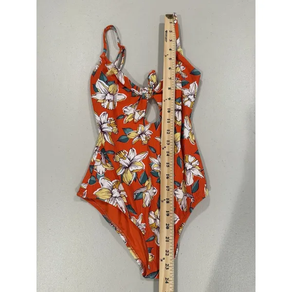NEW Eberjey Swimsuit XS Hibiscus Kelly Travel Tropical Floral Vacation Retro - Image 4