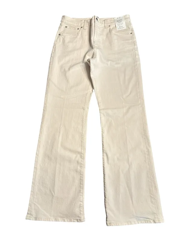 Madewell women’s Relaxed Bootcut Jeans vintage canvas (cream) Size 30 NWT - Image 4