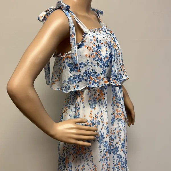 NWT Selfie Leslie Dress Floral Midi Dress with Tie straps & belt size 8 - Image 6