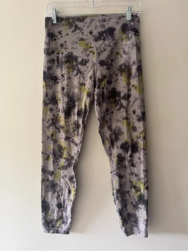 Lululemon Align Super-High-Rise Pant 28" Radial Tie Dye Mauve Grey Multi Size 10 - Image 2