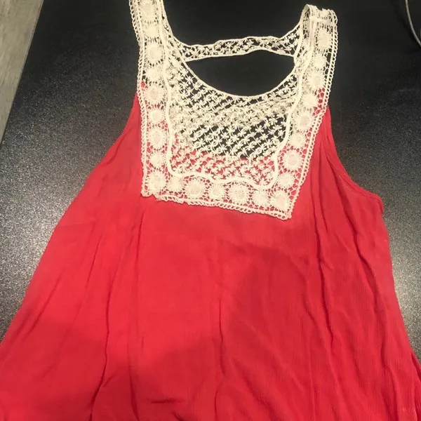 Rue21 100% Rayon Juniors Large Pink Tank Top Sleeveless Round‎ Neck - Image 2