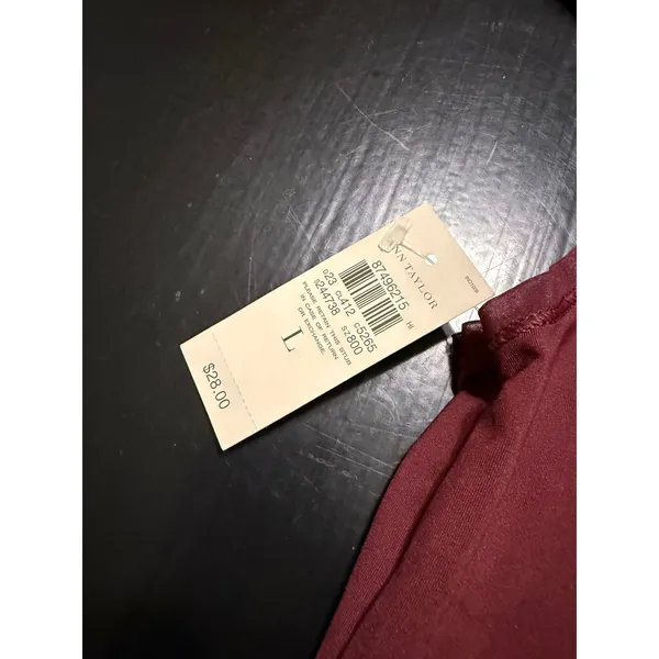 Ann Taylor Womens‎ Burgundy Camisole Adjustable Strap Tank Top NWT Large - Image 2