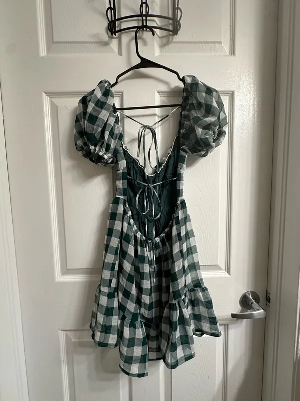Green Gingham Dress - Image 2