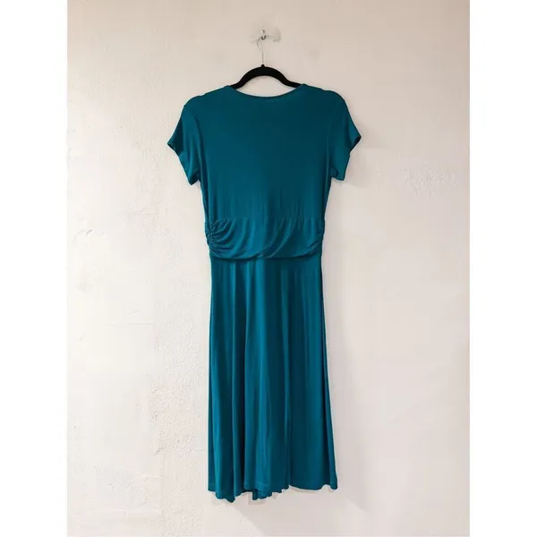 Seraphine Short Sleeve Maternity Dress in Teal Size 4 - Image 3