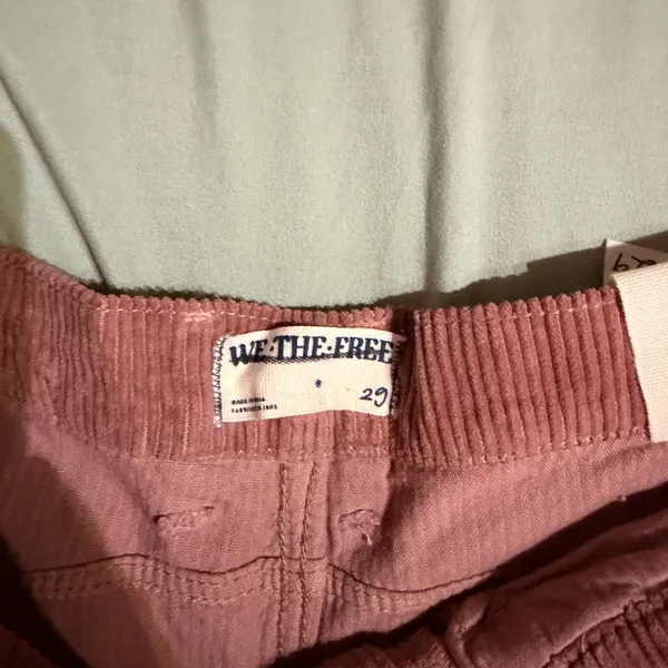 We The Free Ribbed-Waist Corduroy Pants in Dusty Rose - Image 3
