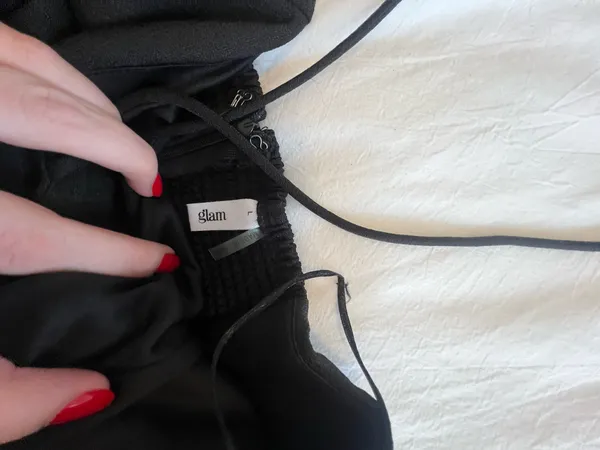 These Three Boutique Black Bow Halter Romper - Image 2