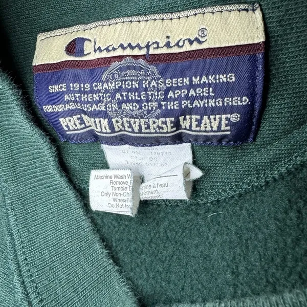 Vintage Champion Reverse Weave Hunter Green Sweatshirt Size‎ Medium - Image 5