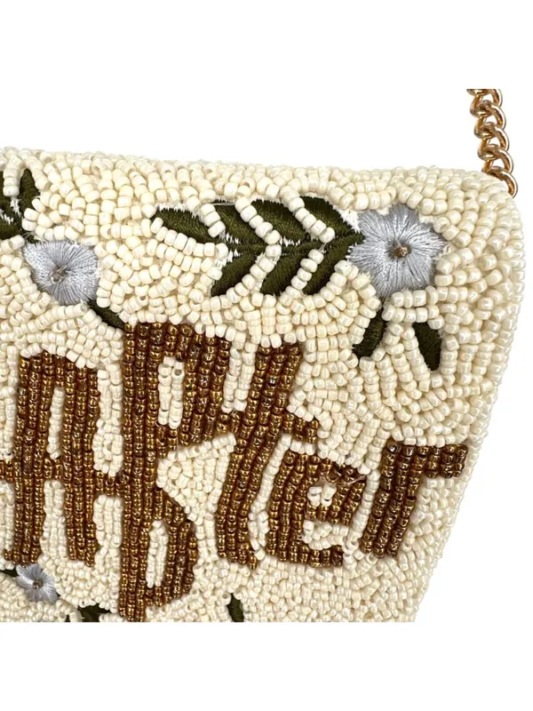 Francesca's Happily Ever After Beaded Wedding Crossbody Bag With Floral Embroidery - Image 7