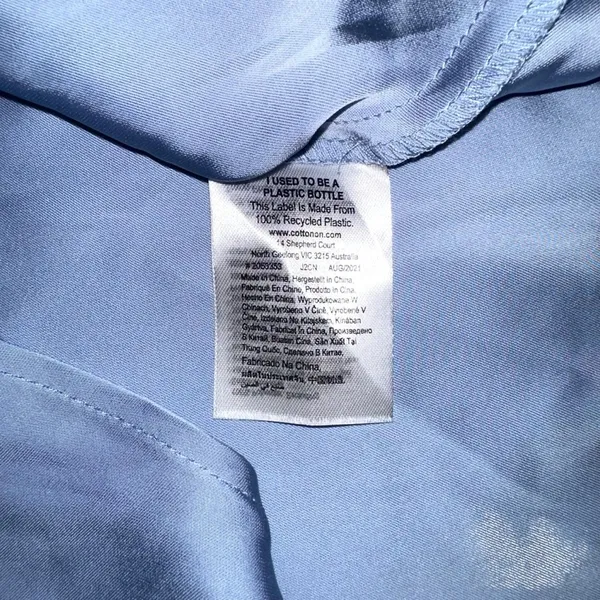 NWT Cotton On Santorini Satin Wrap Mini Skirt in Soft Blue MEDIUM - Image 5