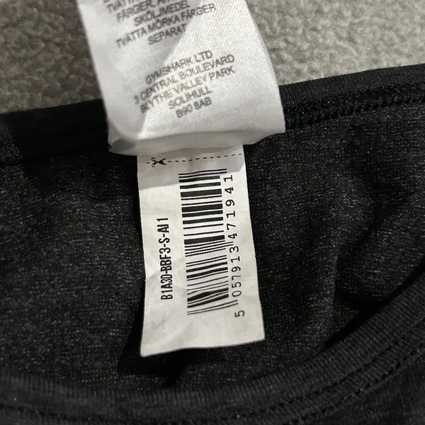Gymshark Vital Seamless 2.0 Long Sleeve Crop Top Size Small Black Marl - Image 6