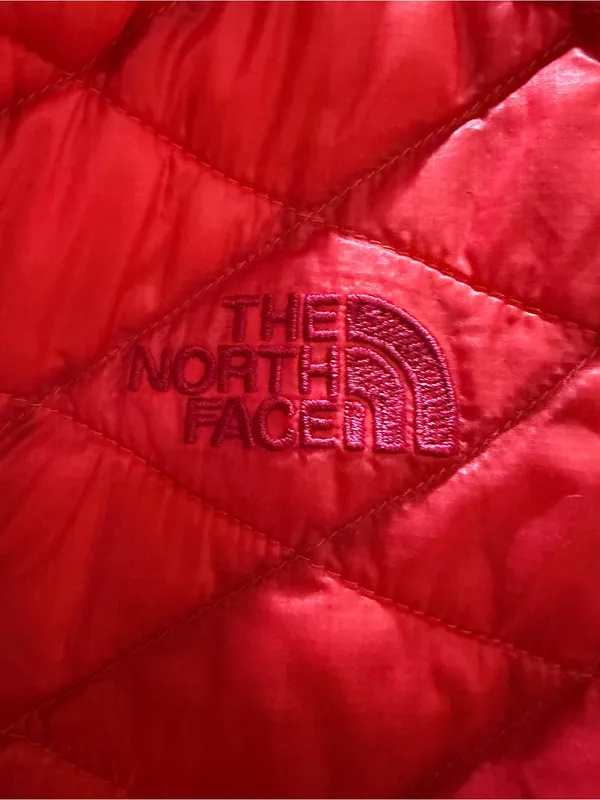 NORTH FACE Coral Quilted Down Nylon Jacket Thermoball Full Zip Size Larhe - Image 3