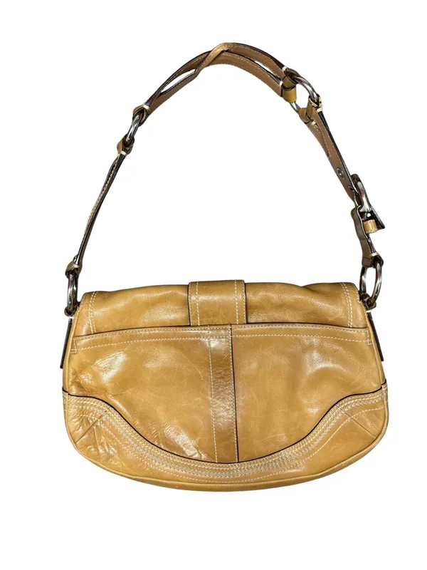 Vintage Vtg Coach 10578 Soho Shoulder Bag Buckle Leather Tan Silver Hardware Y2K - Image 2