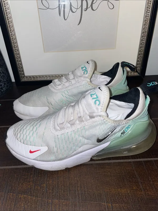 Nike Air Max 270 Sneakers White & Mint Foam Size 7.5 DQ7652-100 - Image 5
