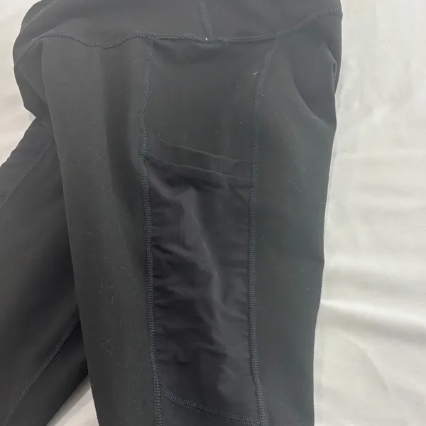 Fabletics PowerHold High Waisted Pocket Leggings Black Compression 7/8 Length S - Image 11