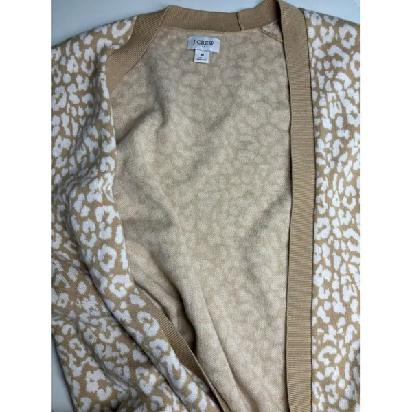 J. Crew Leopard Print Open Cardigan - Image 4
