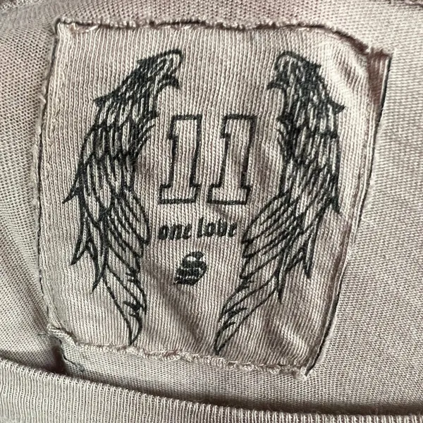 Vintage‎ Y2K Wings Print Top Sz Small Oversized Grunge 2000s Indie Sleaze - Image 3