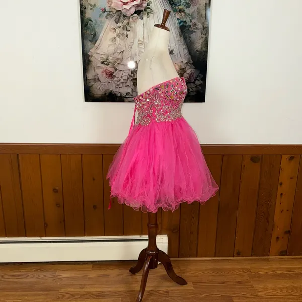 Adorable Aspeed Flamingo Pink Prom Dress - Image 5