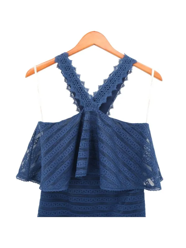 NWT Foxiedox Lucy Ruffle Sleeveless Party Mini Dress S - Image 4