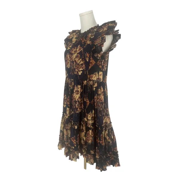 Ulla Johnson Joan Lupine Floral Ruffle Tiered Cotton Dress Size 2 - Image 6