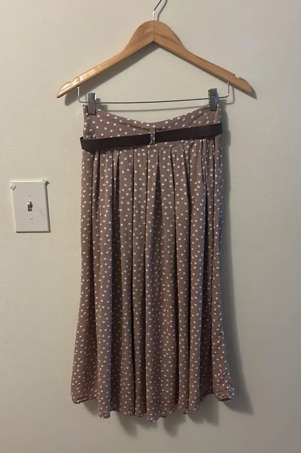Forever 21 Brown Polka Dot Skirt - Image 3