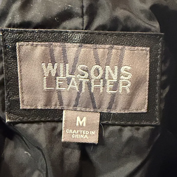 Wilson's Leather- Women's 100% Leather Jacket Full Zip Lined Slit Pockets Size M - Image 3