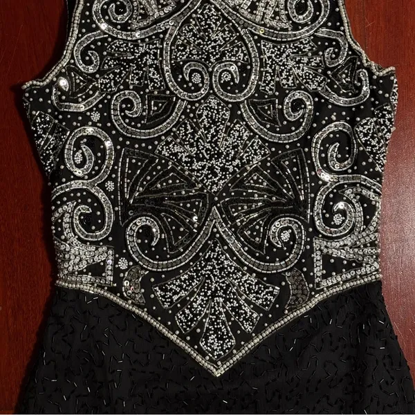 Laurence Kazar beaded mini dress - Image 7