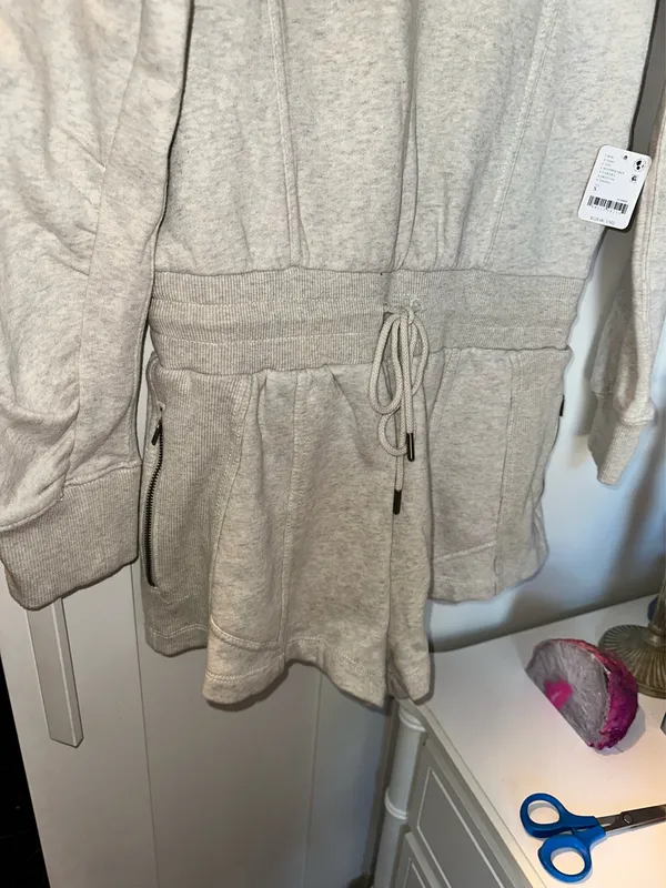 NWT Free People Intercept Romper In Heather Grey Sold Out Color - Image 9