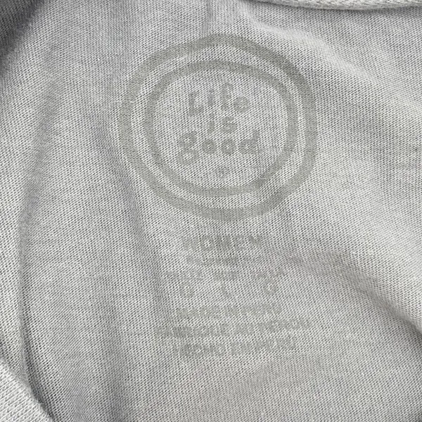 Life Is Good Don't Go Bacon My Heart Grey Cotton T-shirt Tee Women's Size Large - Image 4