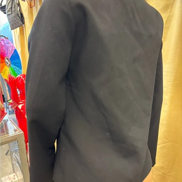 HM Black Square‎ Neck Long Sleeve Blouse Top XS Solid Minimalist Professional - Image 6