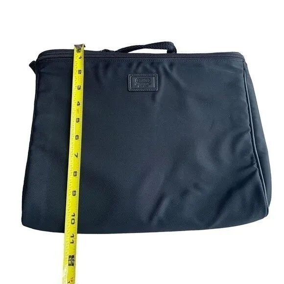 Coach Laptop Tablet Travel Work Bag Black Nylon Office Commuter Minimalist Chic‎ - Image 5