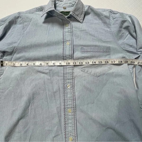 Ruff Hewn Embroidered Long Sleeve Denim Button Up women’s‎ size small - Image 7