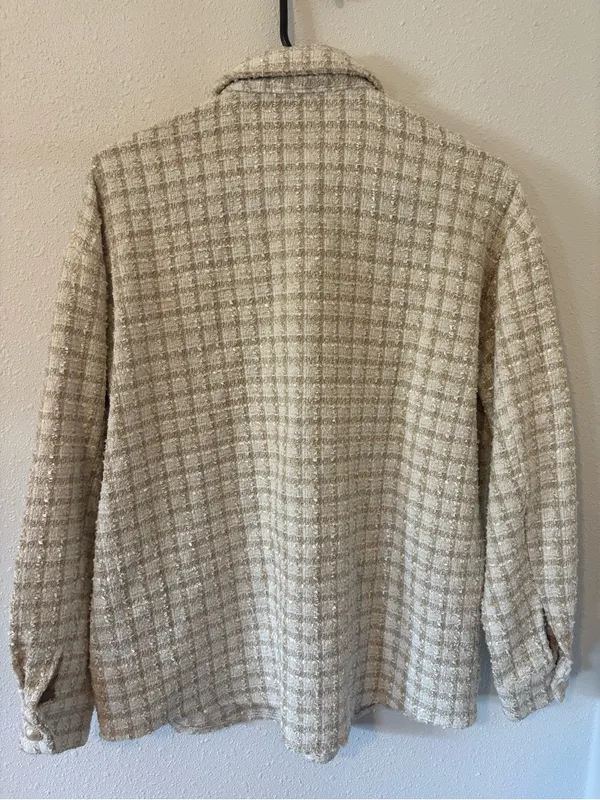 Andrée by Unit Plaid Tweed Shacket - Image 2