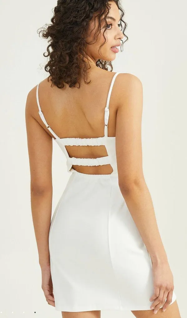 NWT Altar’d State Avery Open Back White Dress - Image 4