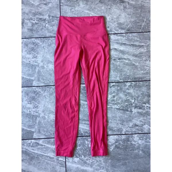 Lululemon Align High Rise Pant 25 Pink Nulu Yoga Leggings Size 4 LW5CTCS - Image 6