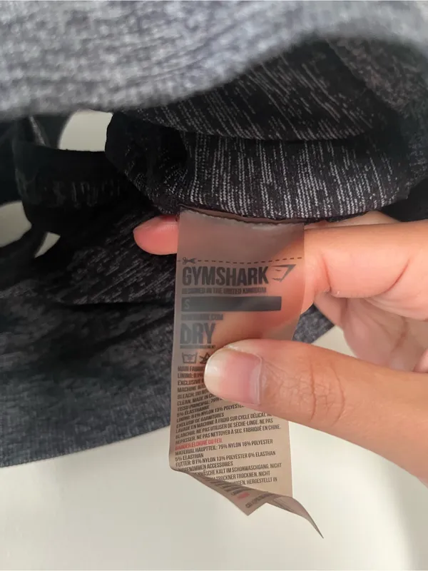 Gymshark Gray Black Camo Longline Sports Bra Small Medium Support Athleisure - Image 3