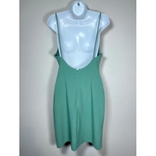 Abercrombie & Fitch Mini Dress MT Green Open Back Bodycon Cocktail Coquette Chic - Image 6