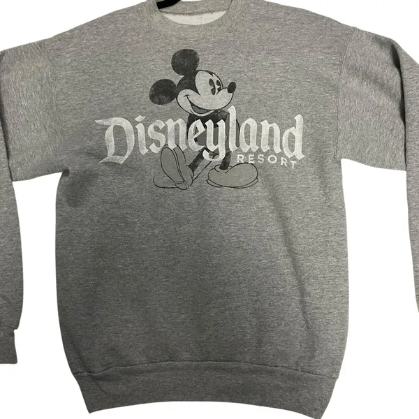 Disney Parks Classic Mickey Disneyland Resort Gray Sweatshirt Size Small - Image 2