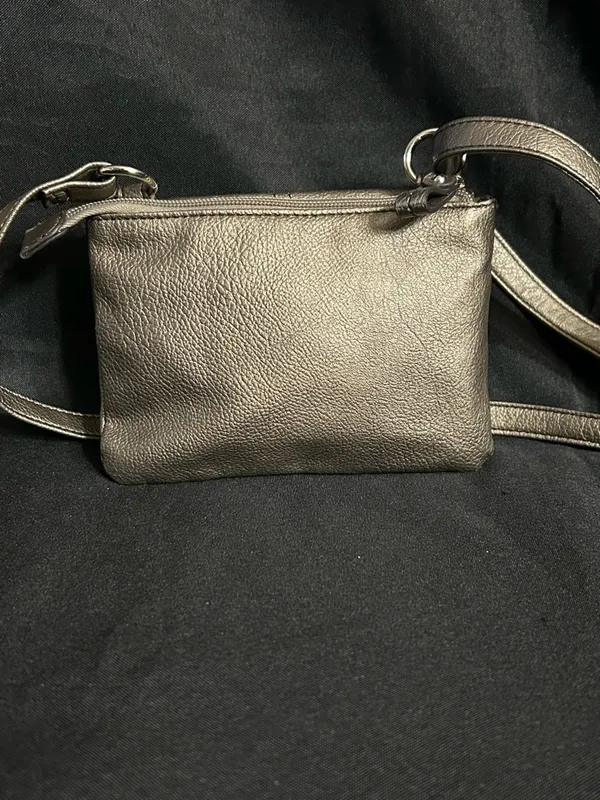 Relic Metallic Bronze & Leopard Print Pebbled Crossbody Bag Purse - Image 2