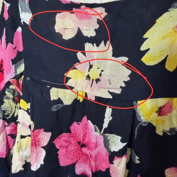La Femme‎ Vintage Floral Rayon Lace Up Maxi Dress Black Pink Plus Size 2X - Image 9
