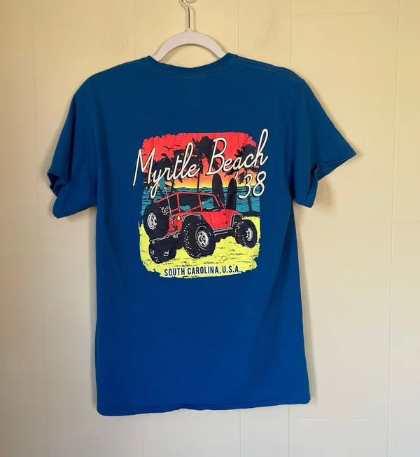Delta Apparel Myrtle Beach ‘38 South Carolina T-shirt Crewneck Unisex Sz Medium - Image 3