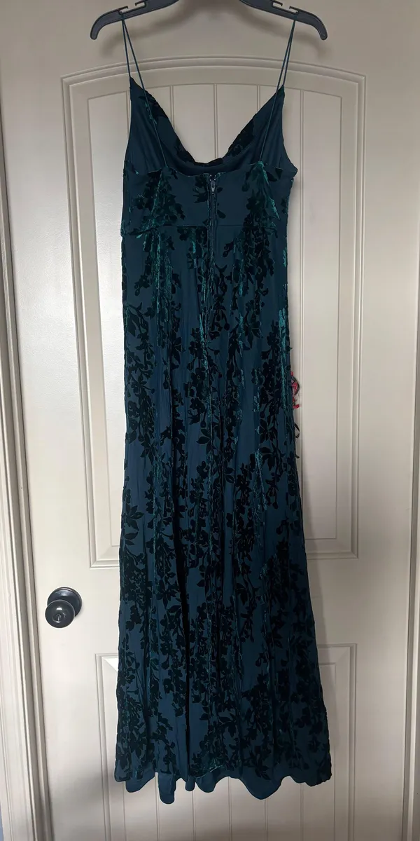 Trixxi Teal Jacquard Cowl Neck Maxi Dress - Image 3