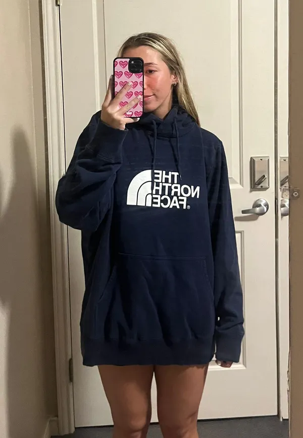 North Face Navy Hoodie - Image 6
